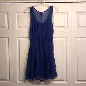 Divided Royal Blue Skater Dress